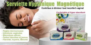 Dites adieu aux règles douloureuses, aux fibromes, aux myomes... Serviette Hygiénique Magnétique Longrich – Soulage, Protège & Assainit | Carton 19 packs